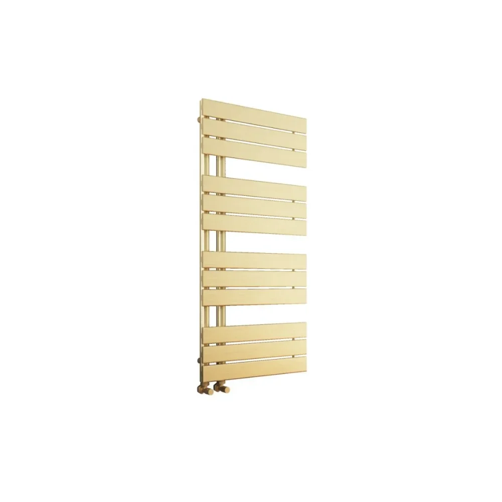 Paris Brushed Brass Towel Rail 1126 x 500mm White Background 2