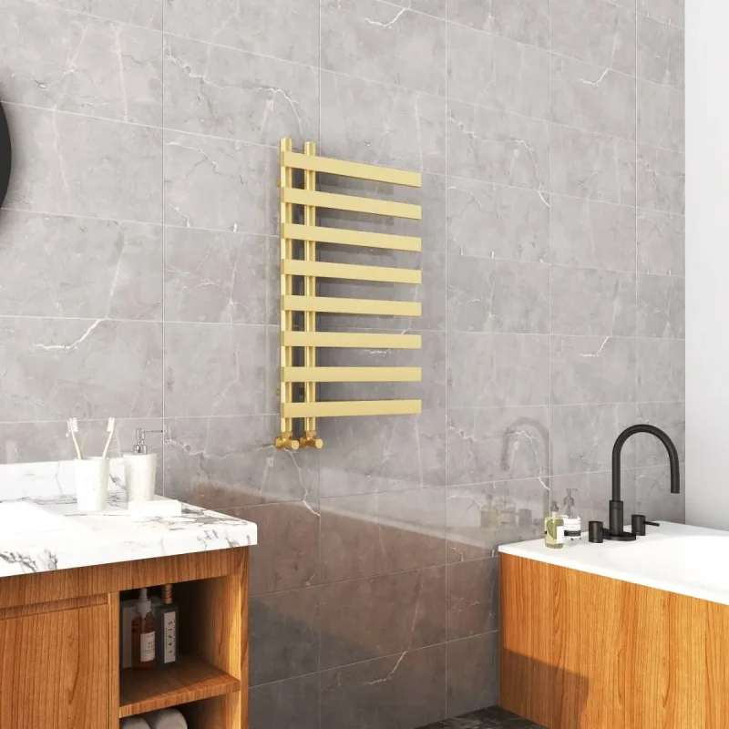 Verona Brushed Brass Towel Rail 800x400 1