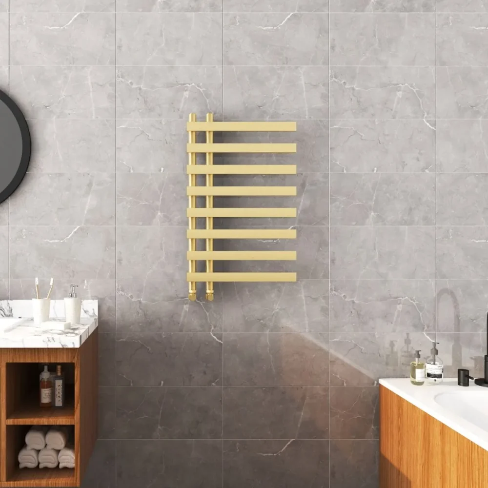 Verona Brushed Brass Towel Rail 800x400 2