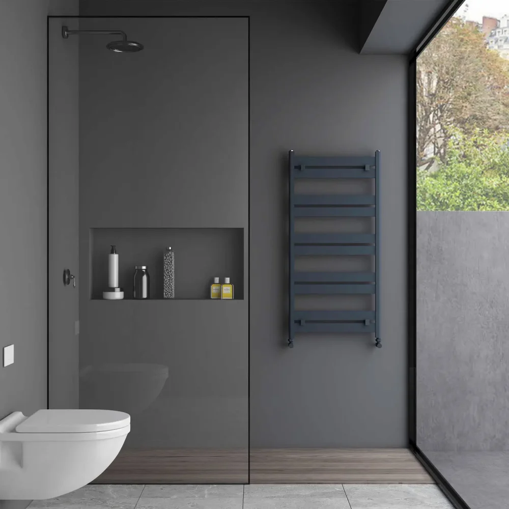 Ligne Heated Towel Rail - Anthracite