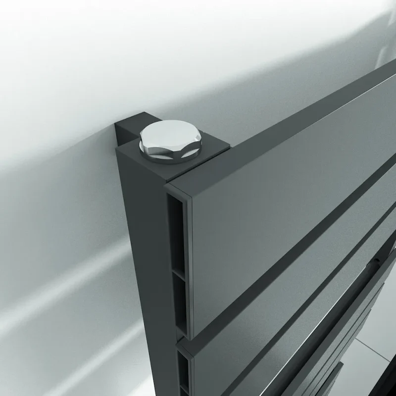 Ninova Bath Anthracite Designer Towel Rail Side