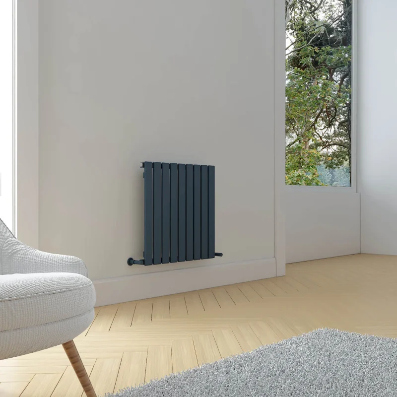 Plata Horizontal Designer Radiator 600X630 Anthracite