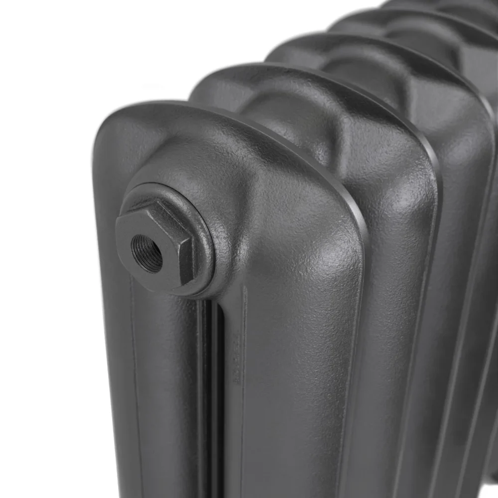 Plain 2 Column Cast Iron Radiator - Raw Metal - Image 9