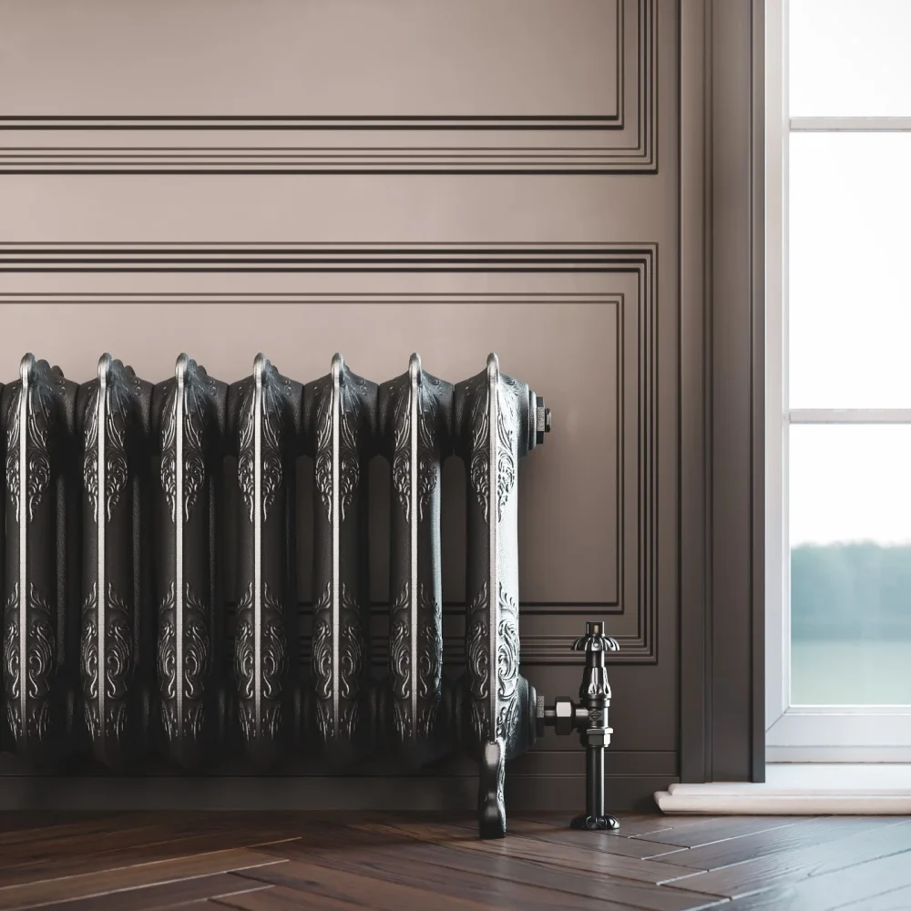 Oxford Custom Cast Iron Radiator - Raw Metal - Image 2