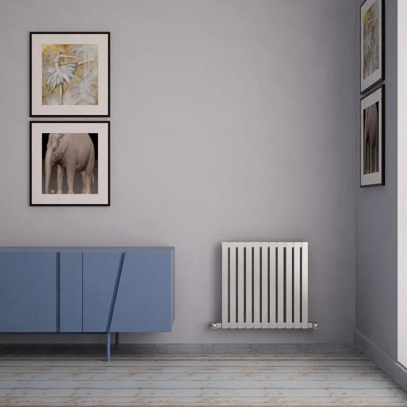 Sarp Stainless Steel Radiator - Brushed Steel 600 x 590