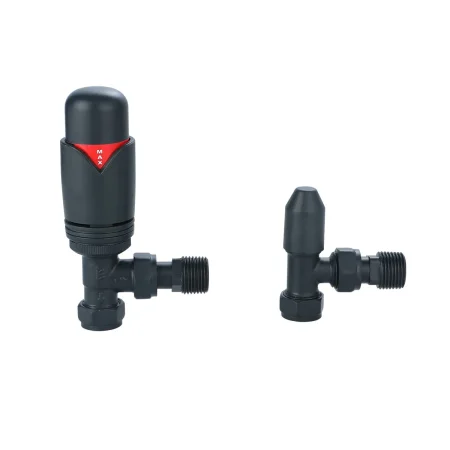 Senator Designer Angled Thermostatic Radiator Valves – Anthracite Grey