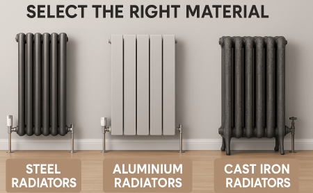 Steel Radiators Aluminium Radiators Cast Iron Radiators Radiator Materials